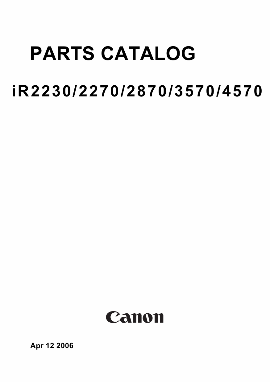 Canon imageRUNNER iR-2230 2270 2870 3570 4570 Parts Catalog Manual-1